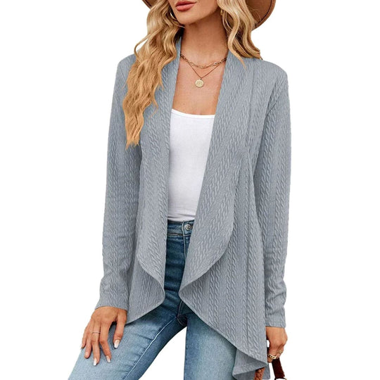 Karen - Stijlvol Asymmetrisch Kabelgebreid Vest