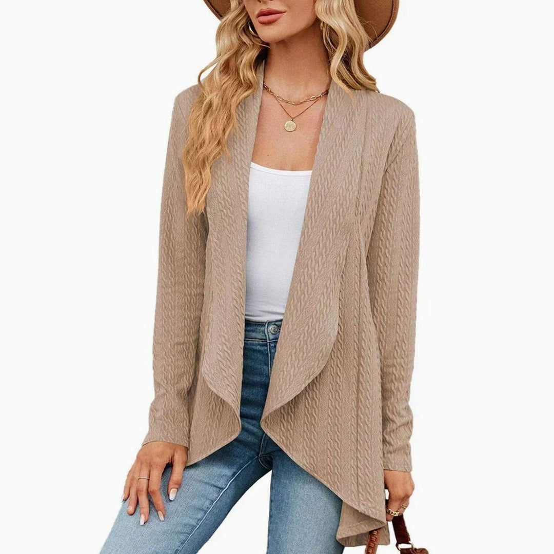 Karen - Stijlvol Asymmetrisch Kabelgebreid Vest