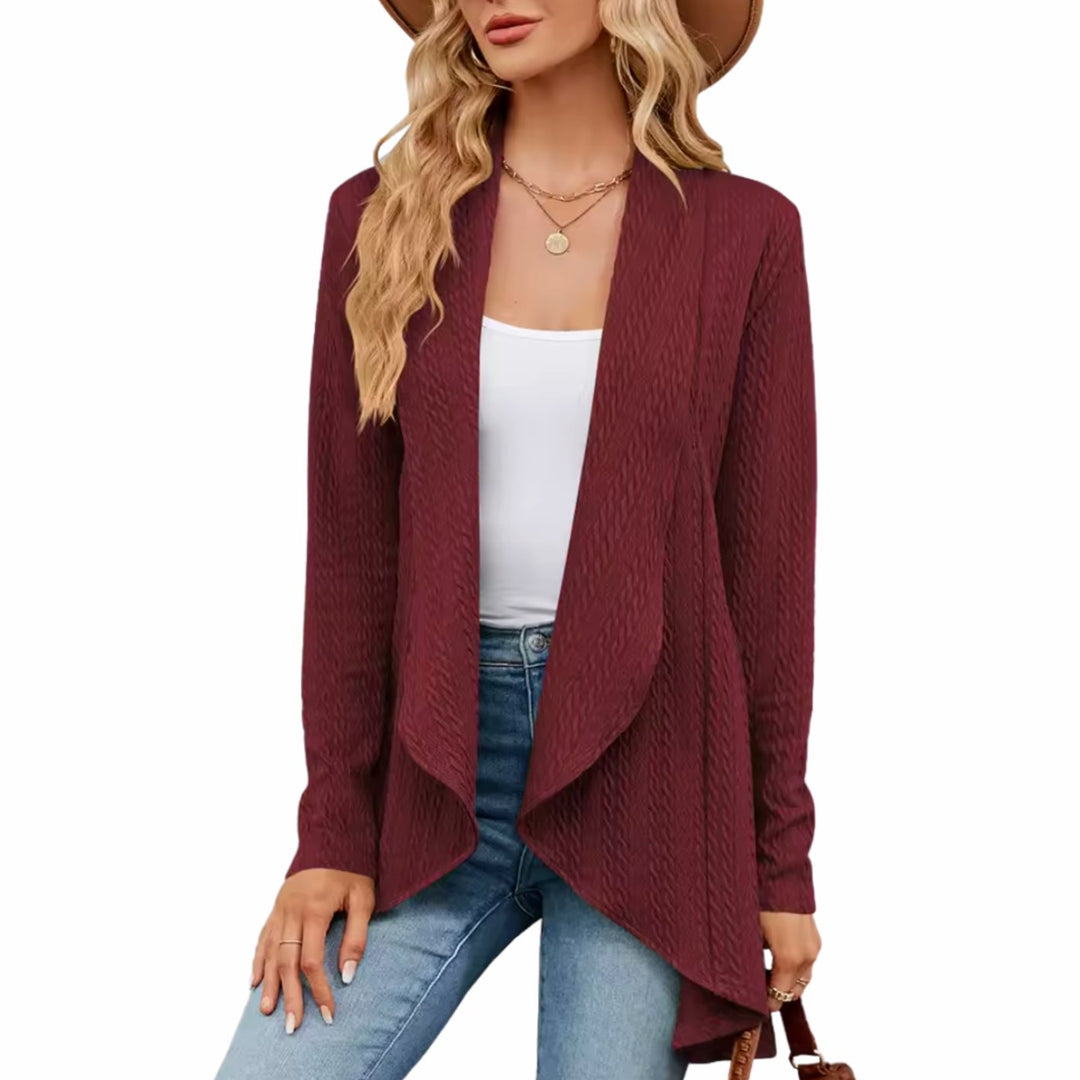 Karen - Stijlvol Asymmetrisch Kabelgebreid Vest