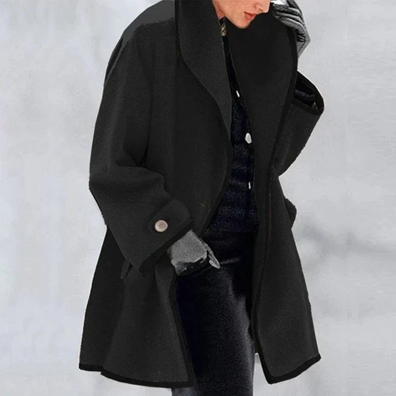 Fiona - Stijlvolle Wollen Mantel Winterjas