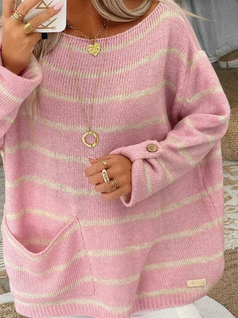 Leonie'S™ Chique Gestreepte Trui